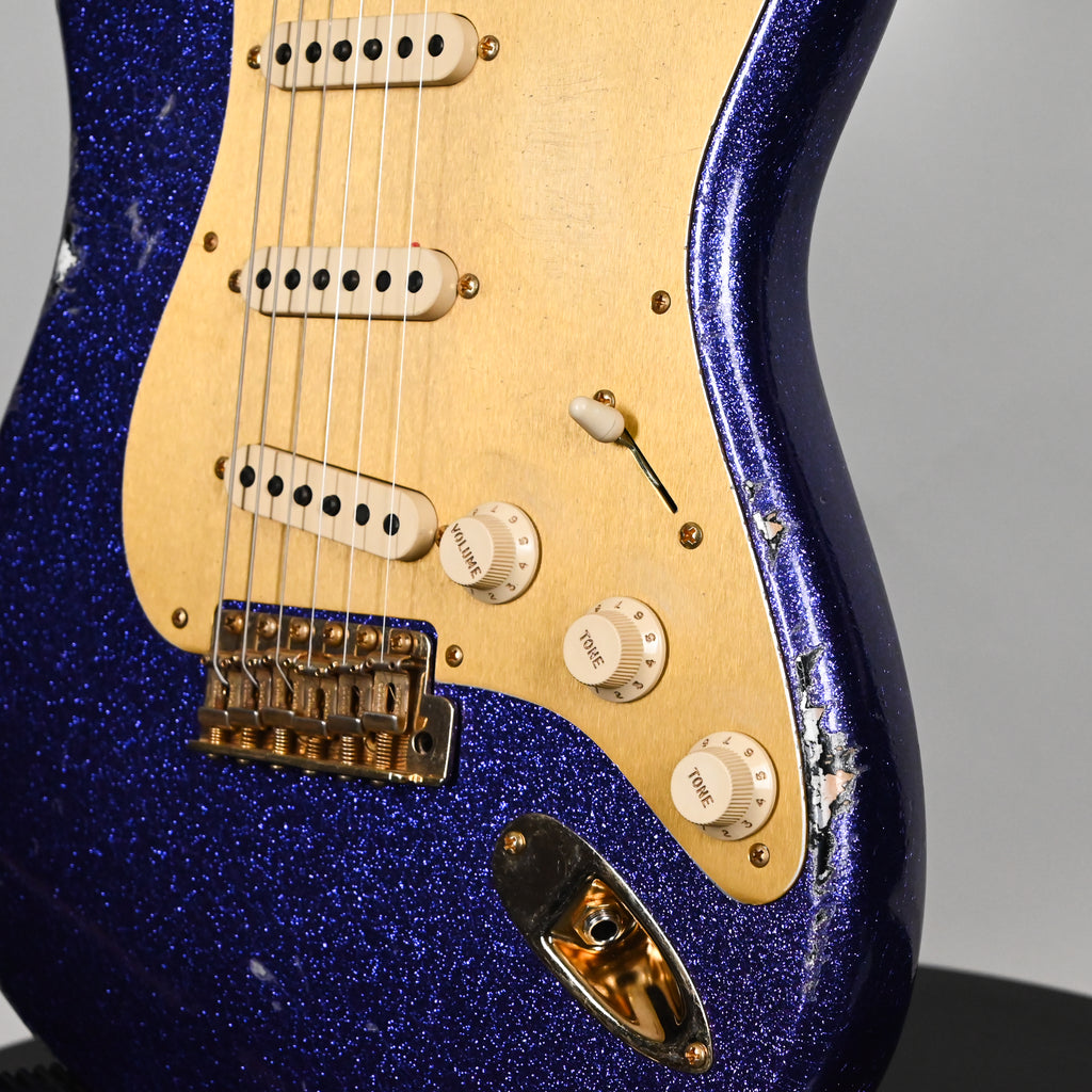 Fender Custom Shop 1962 Stratocaster w/ Gold Hardware Heavy Relic- Purple Sparkle / Black Paisley 2026 (R130318)