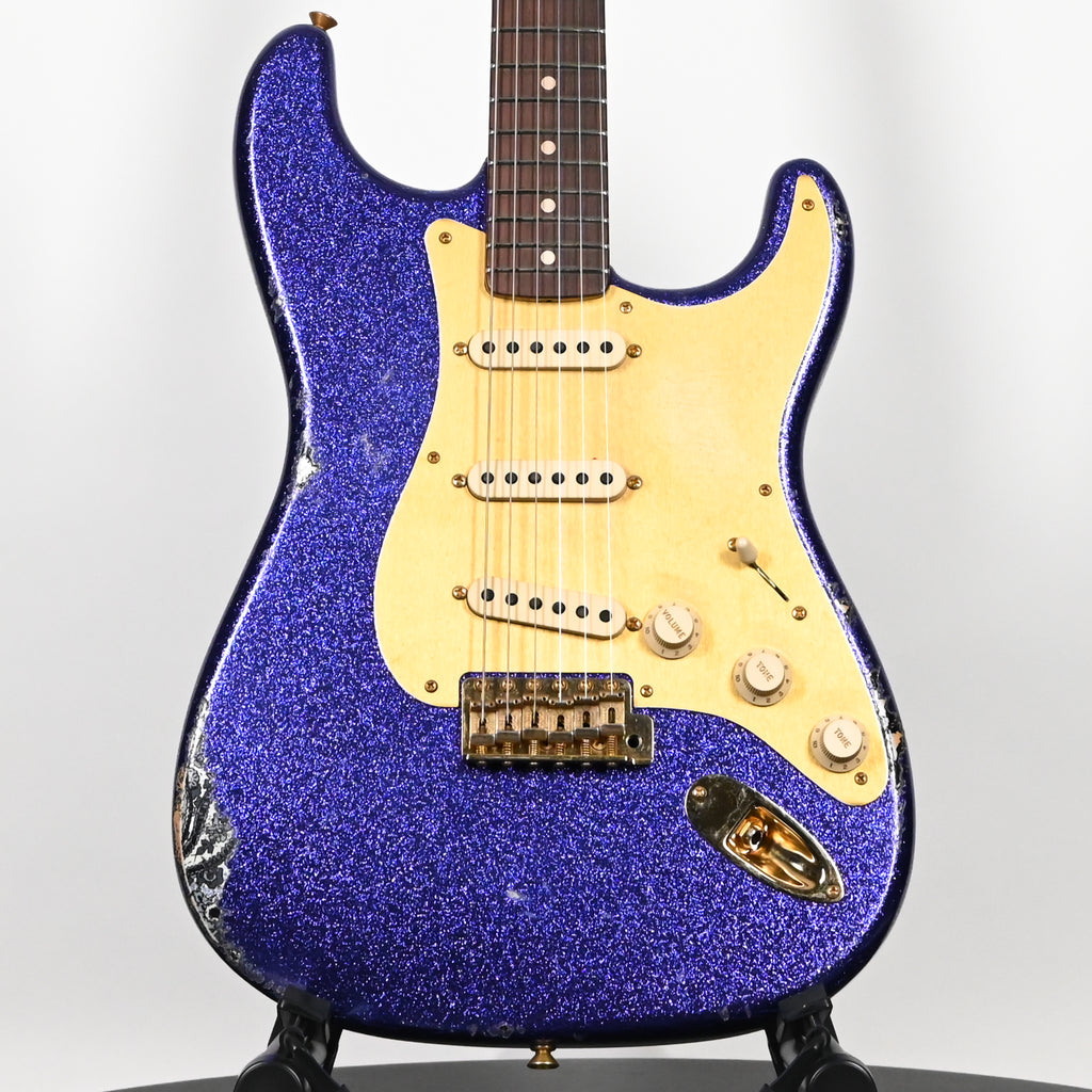 Fender Custom Shop 1962 Stratocaster w/ Gold Hardware Heavy Relic- Purple Sparkle / Black Paisley 2026 (R130318)