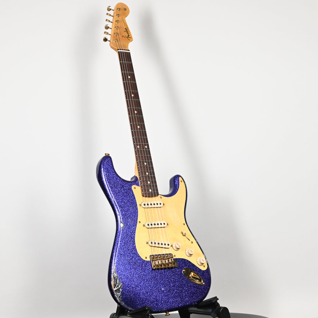 Fender Custom Shop 1962 Stratocaster w/ Gold Hardware Heavy Relic- Purple Sparkle / Black Paisley 2026 (R130318)