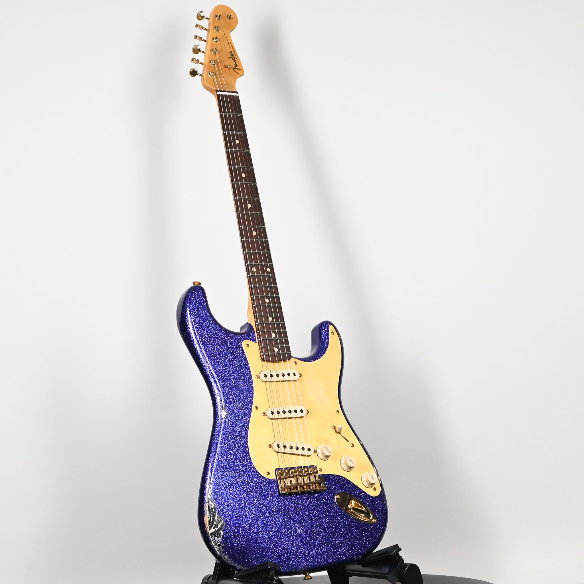 Fender Custom Shop 1962 Stratocaster w/ Gold Hardware Heavy Relic- Purple Sparkle / Black Paisley 2026 (R130318)