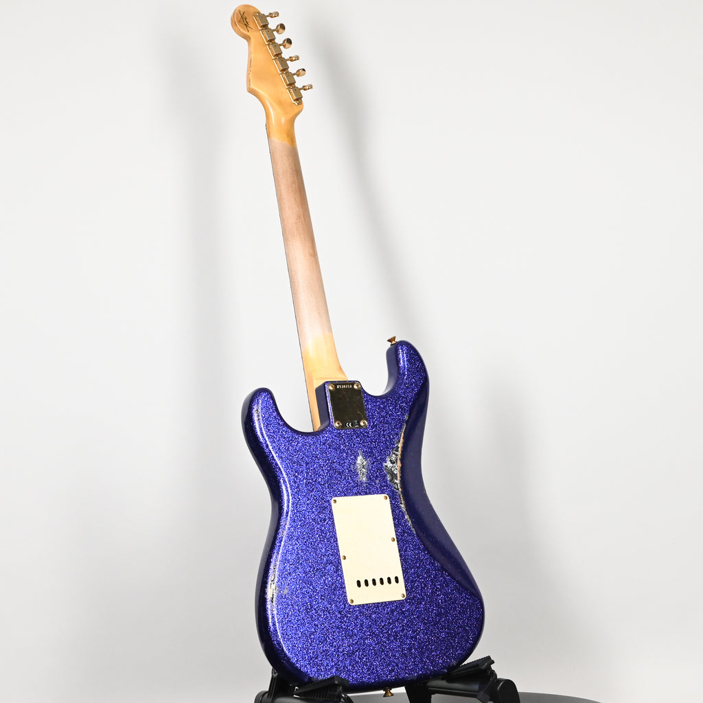 Fender Custom Shop 1962 Stratocaster w/ Gold Hardware Heavy Relic- Purple Sparkle / Black Paisley 2026 (R130318)