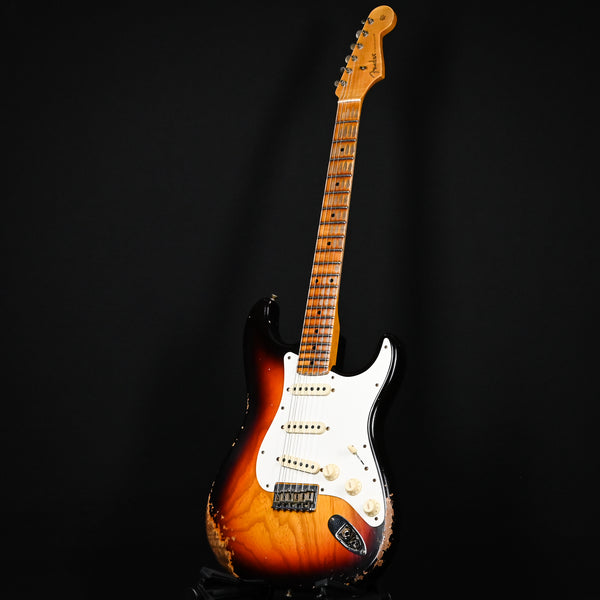 Fender Custom Shop Limited Edition Red Hot Hard Tail Stratocaster Heavy Relic- Faded Aged Chocolate 3 Tone Sunburst 2024 (CZ581284)