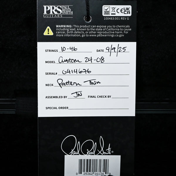 PRS Custom 24-08 Electric Guitar- Custom Color 2025 (0414676)
