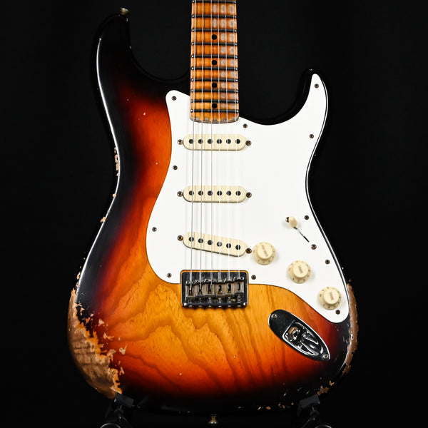 Fender Custom Shop Limited Edition Red Hot Hard Tail Stratocaster Heavy Relic- Faded Aged Chocolate 3 Tone Sunburst 2024 (CZ581284)