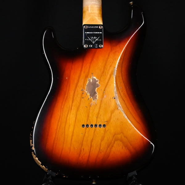 Fender Custom Shop Limited Edition Red Hot Hard Tail Stratocaster Heavy Relic- Faded Aged Chocolate 3 Tone Sunburst 2024 (CZ581284)