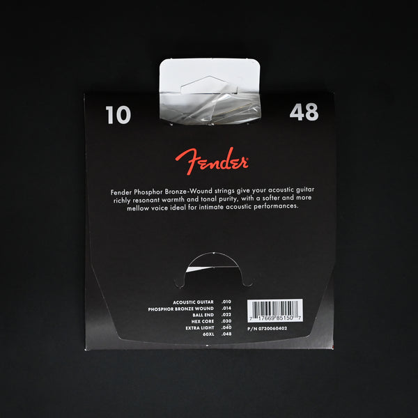 Fender Phosphor Bronze Acoustic Guitar Strings 10-48