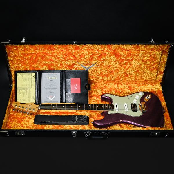 Fender Custom Shop Deluxe Stratocaster w/ Seymour Duncan SH4B Humbucker, Relic/ Closet Classic Hardware- Magenta Sparkle 2025 (R146161)