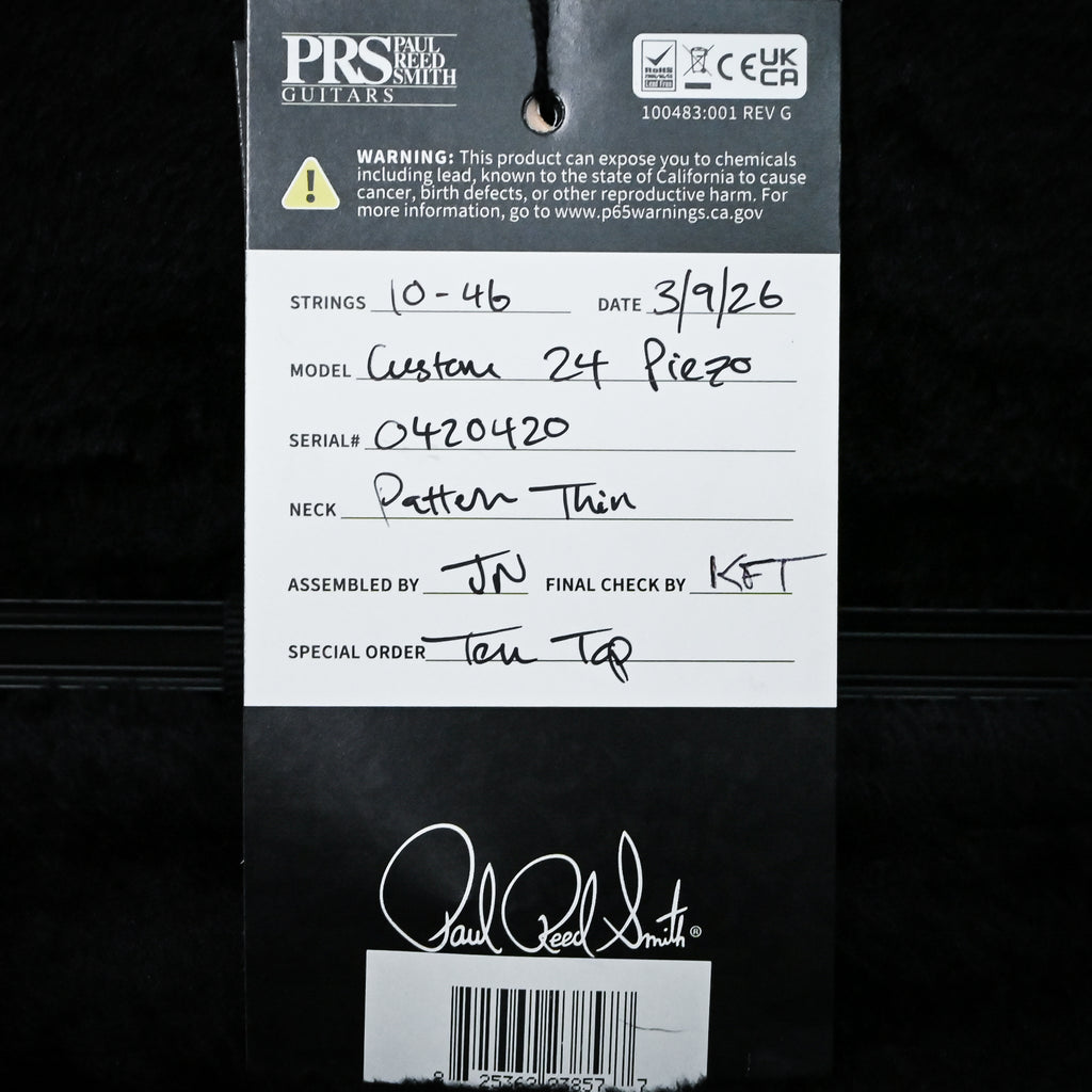 PRS Custom 24 Piezo w/ 10-Top & DMO Pickups Electric Guitar- Aurora Borealis 2026 (0420420)