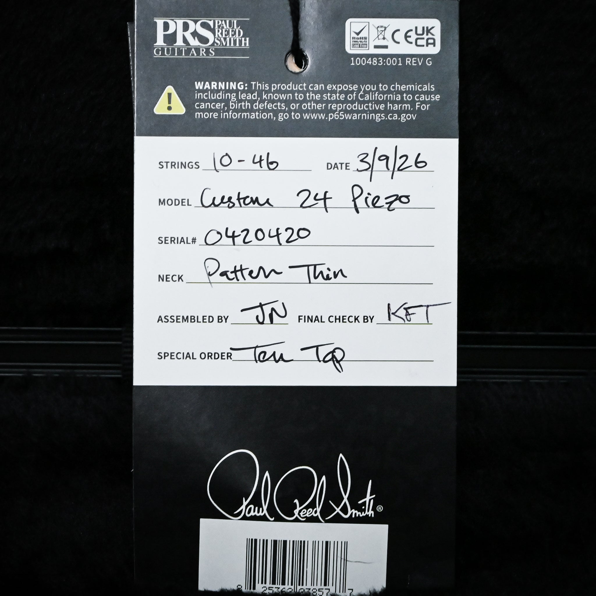 PRS Custom 24 Piezo w/ 10-Top & DMO Pickups Electric Guitar- Aurora Borealis 2026 (0420420)