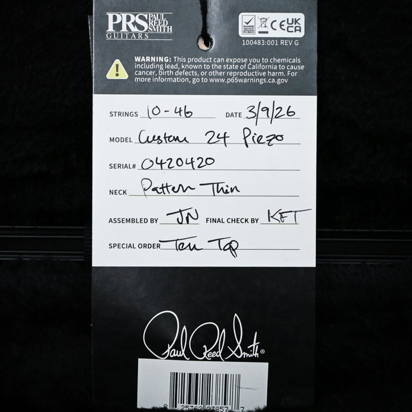 PRS Custom 24 Piezo w/ 10-Top & DMO Pickups Electric Guitar- Aurora Borealis 2026 (0420420)
