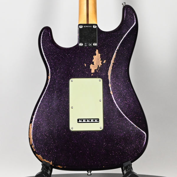 Fender Custom Shop Deluxe Stratocaster w/ Seymour Duncan SH4B Humbucker, Relic/ Closet Classic Hardware- Magenta Sparkle 2025 (R146161)