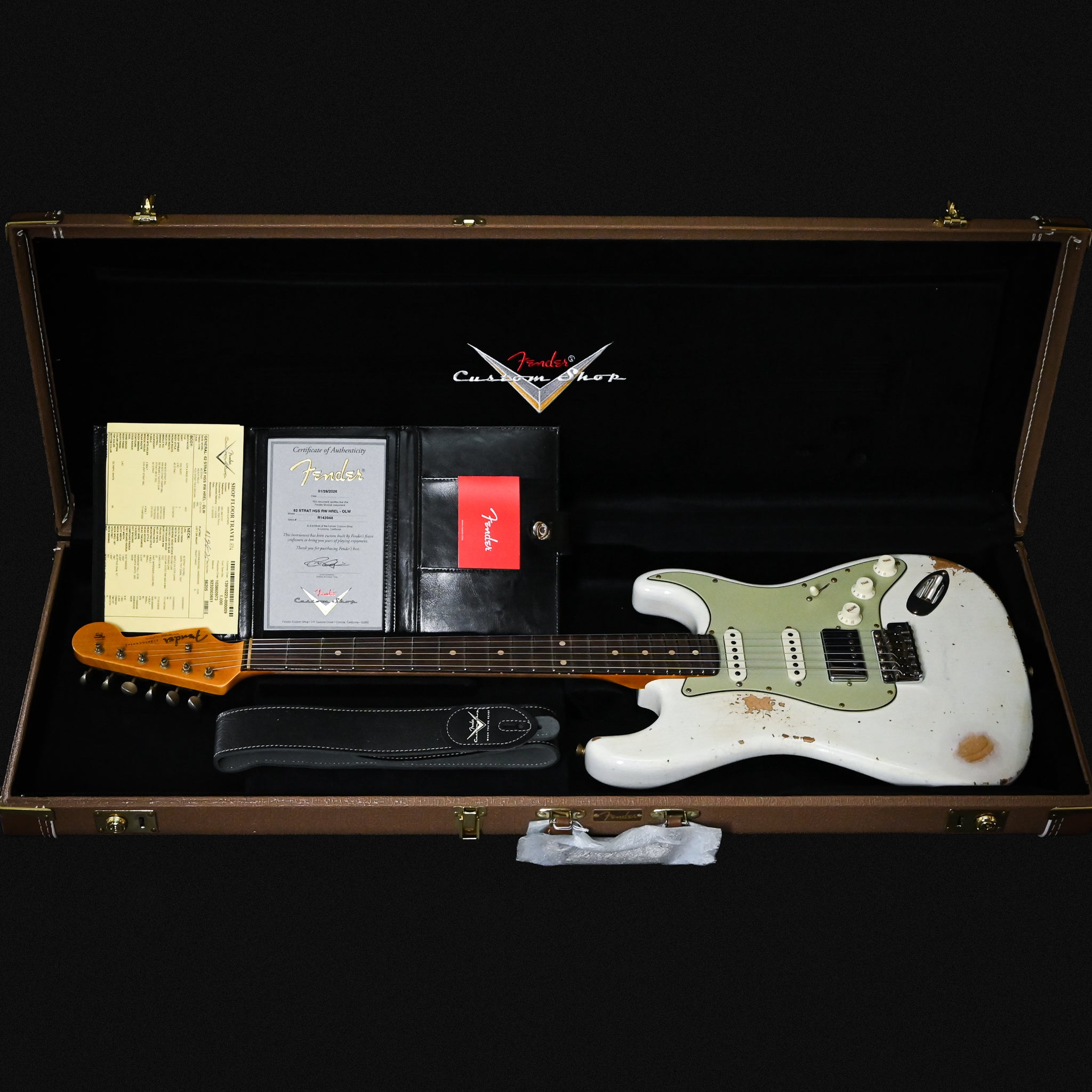 Fender Custom Shop '62 Stratocaster HSS Heavy Relic- Olympic White 2026 (R143944)