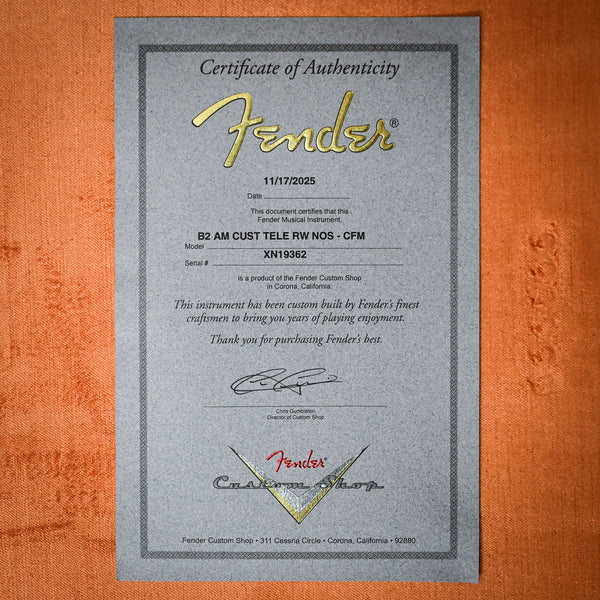 Fender Custom Shop American Custom Telecaster NOS- Aged Charcoal Frost Metallic/ Aged Black Back & Sides 2025 (XN19362)