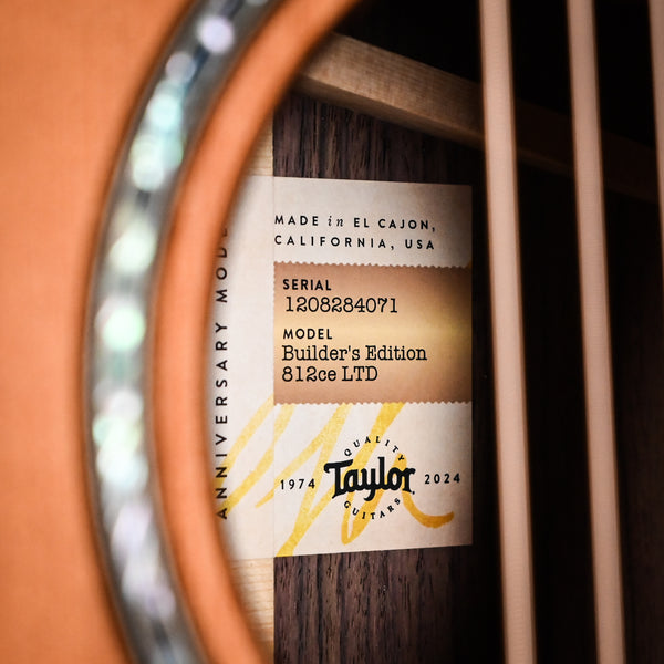 Taylor Builders Edition 50th Anniversary 812ce LTD - Redwood (1208284071)