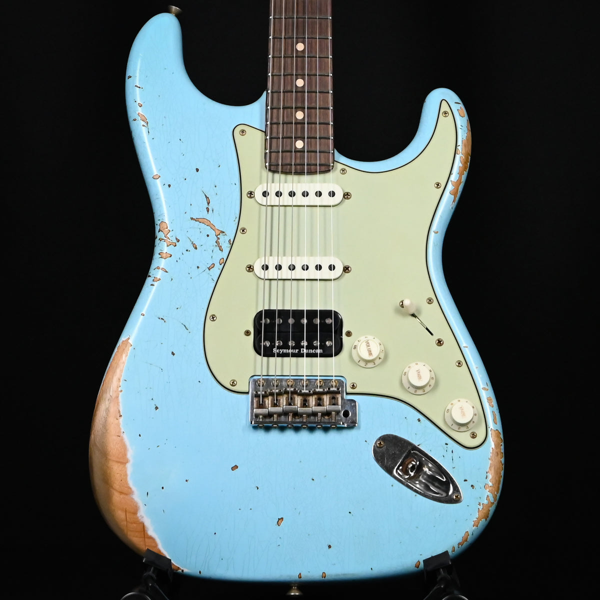 Fender Custom Shop '62 Stratocaster HSS w/ Alder Body, Heavy Relic- Daphne Blue 2026 (R150833)