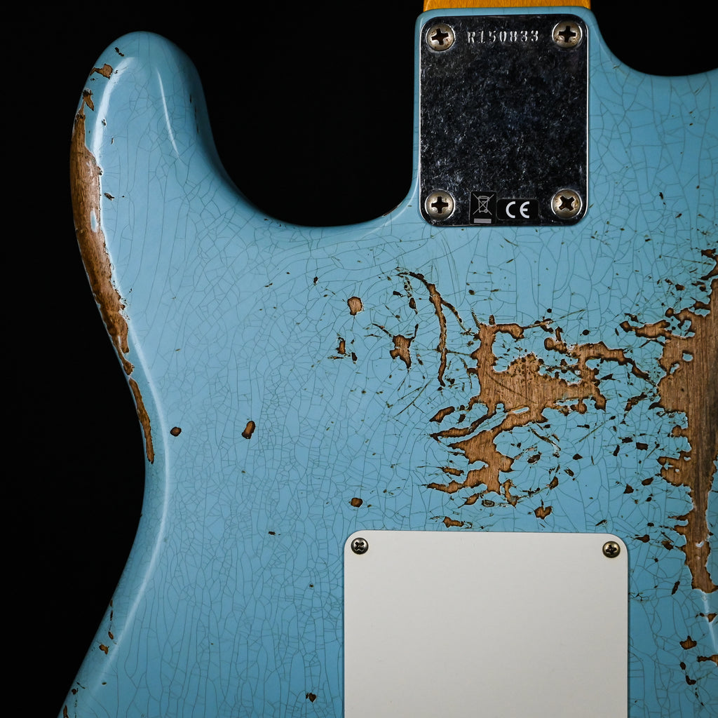Fender Custom Shop '62 Stratocaster HSS w/ Alder Body, Heavy Relic- Daphne Blue 2026 (R150833)