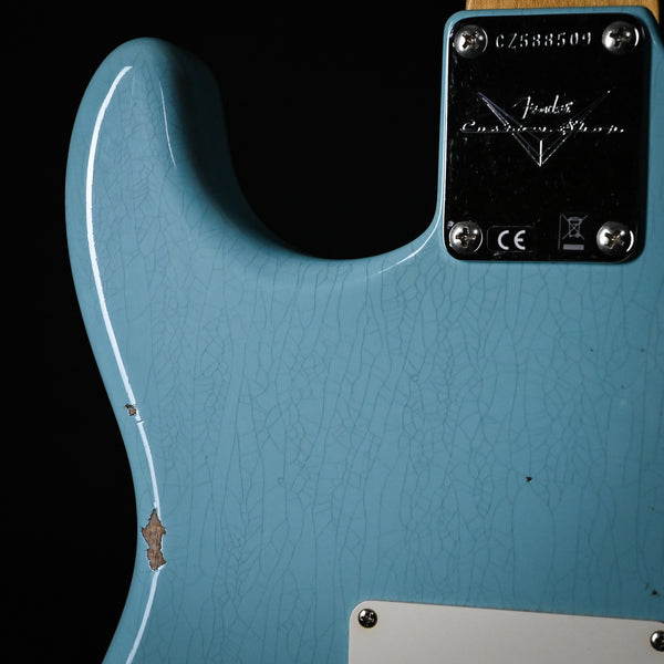 Fender Custom Shop Late-1962 Stratocaster Relic w/ Closet Classic Hardware- Faded Aged Daphne Blue 2025 (CZ588509)