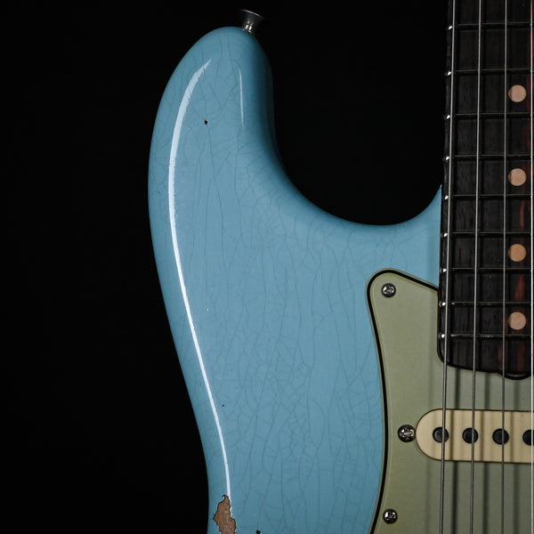 Fender Custom Shop Late-1962 Stratocaster Relic w/ Closet Classic Hardware- Faded Aged Daphne Blue 2025 (CZ588509)