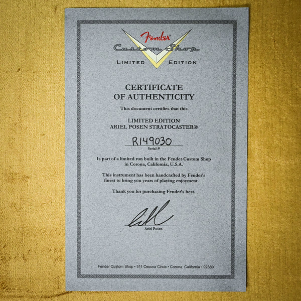 Fender Custom Shop Limited Edition Ariel Posen Stratocaster- Faded Lake Placid Blue 2025 (R149030)