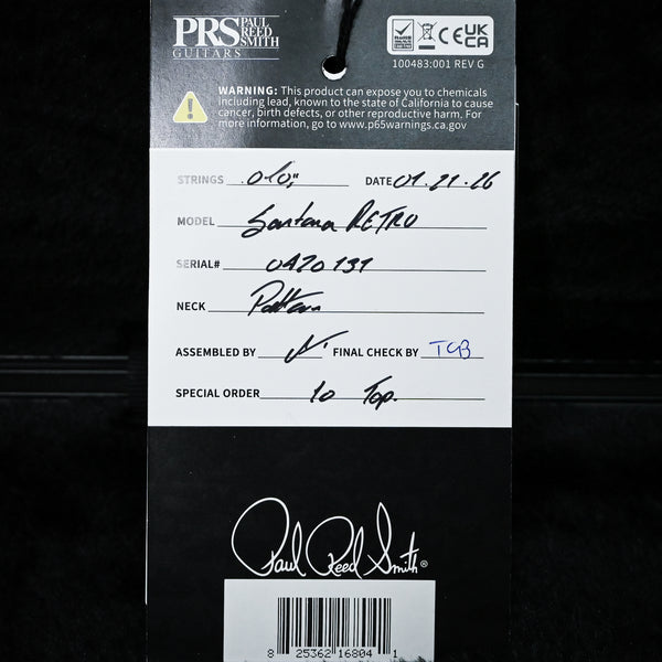 PRS Santana Retro w/ 10- Top Electric Guitar- Charcoal 2026 (0420131)