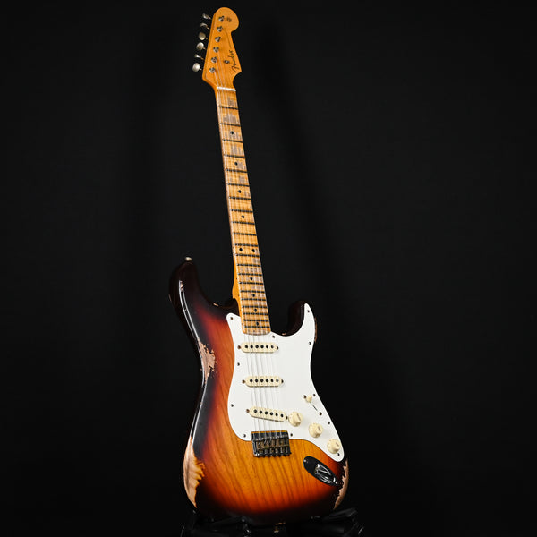 Fender Custom Shop Limited Edition Red Hot Hard Tail Stratocaster Heavy Relic- Faded Aged Chocolate 3 Tone Sunburst 2024 (CZ580930)