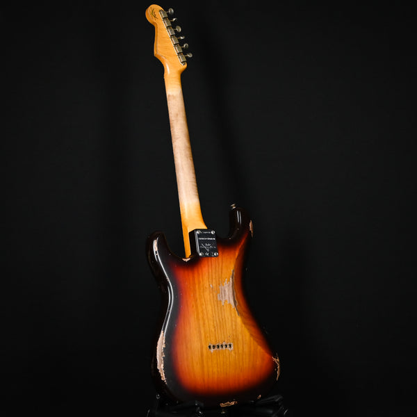 Fender Custom Shop Limited Edition Red Hot Hard Tail Stratocaster Heavy Relic- Faded Aged Chocolate 3 Tone Sunburst 2024 (CZ580930)