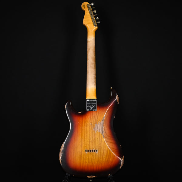 Fender Custom Shop Limited Edition Red Hot Hard Tail Stratocaster Heavy Relic- Faded Aged Chocolate 3 Tone Sunburst 2024 (CZ580930)