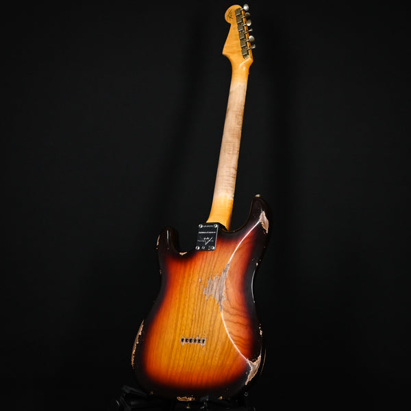 Fender Custom Shop Limited Edition Red Hot Hard Tail Stratocaster Heavy Relic- Faded Aged Chocolate 3 Tone Sunburst 2024 (CZ580930)