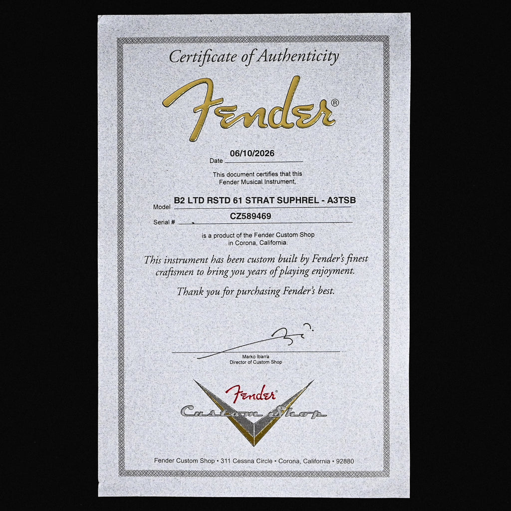 Fender Custom Shop Limited Edition Roasted '61 Stratocaster Super Heavy Relic- Aged 3 Color Sunburst 2026 (CZ589469)