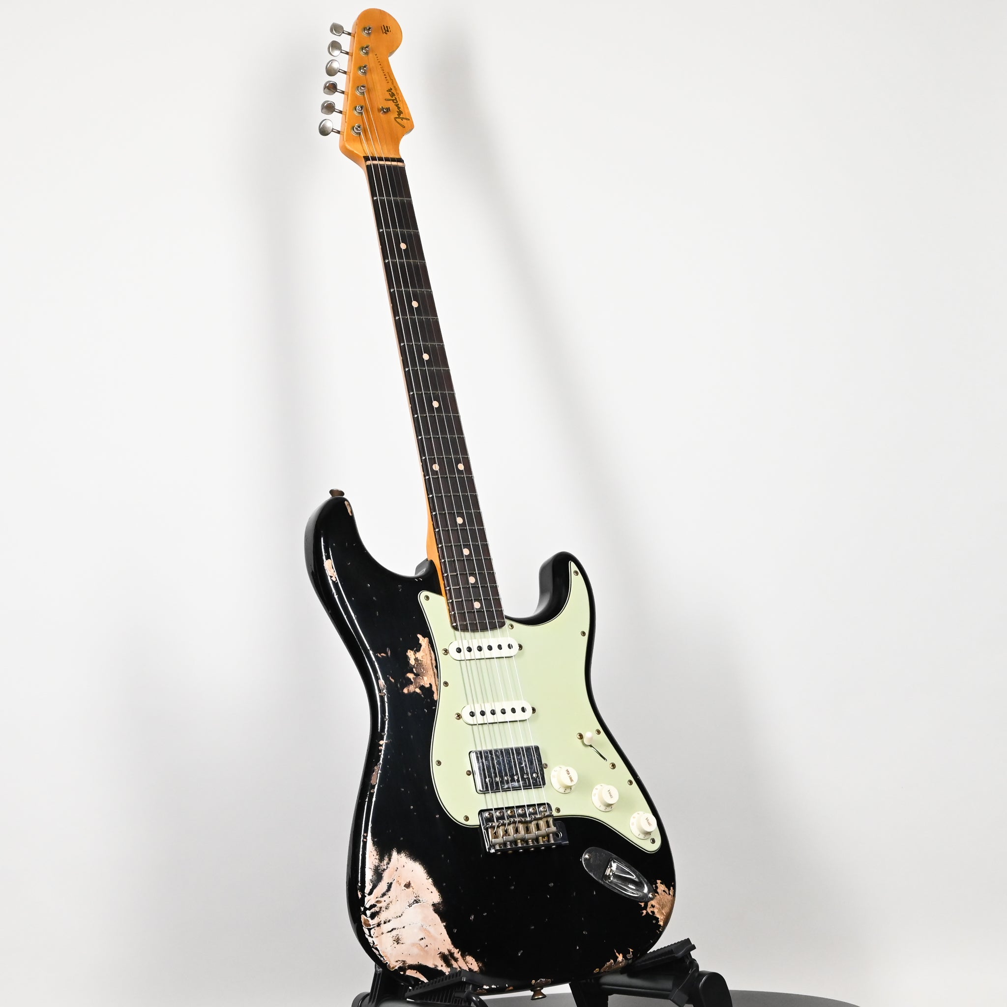 Fender Custom Shop '62 Stratocaster HSS w/ Ash Body, Heavy Relic- Black 2026 (R147699)