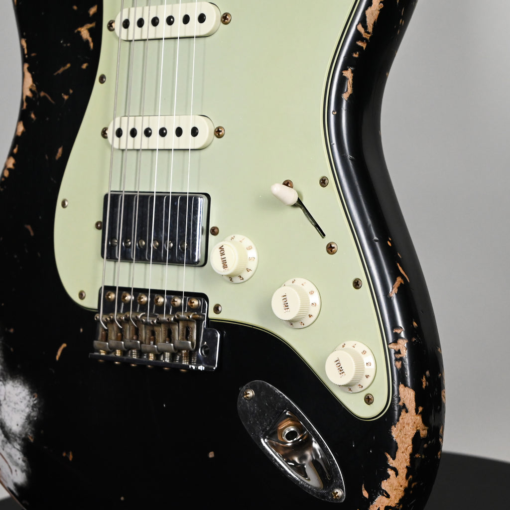 Fender Custom Shop '62 Stratocaster HSS w/ Alder Body, Heavy Relic- Black 2026 (R147865)