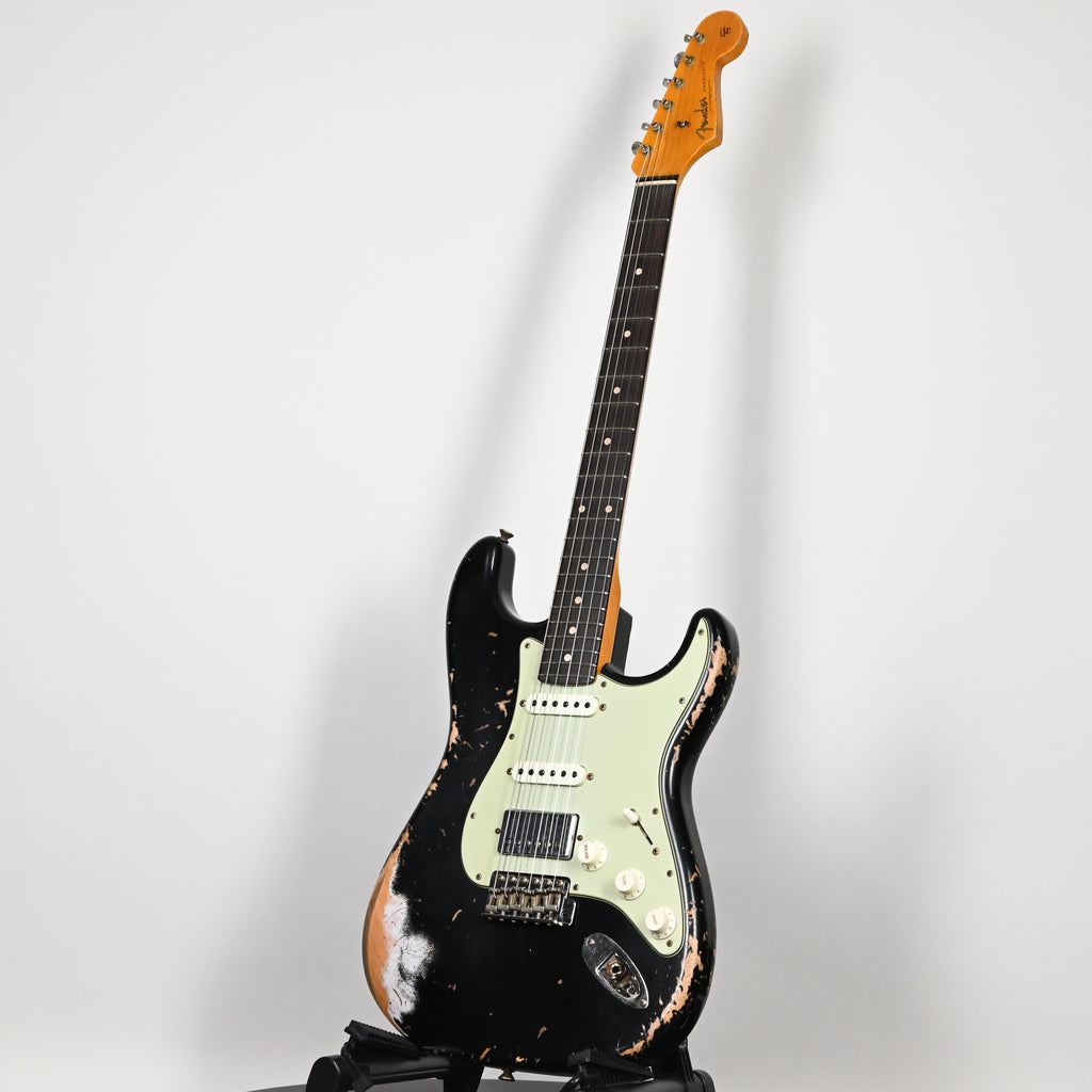 Fender Custom Shop '62 Stratocaster HSS w/ Alder Body, Heavy Relic- Black 2026 (R147865)