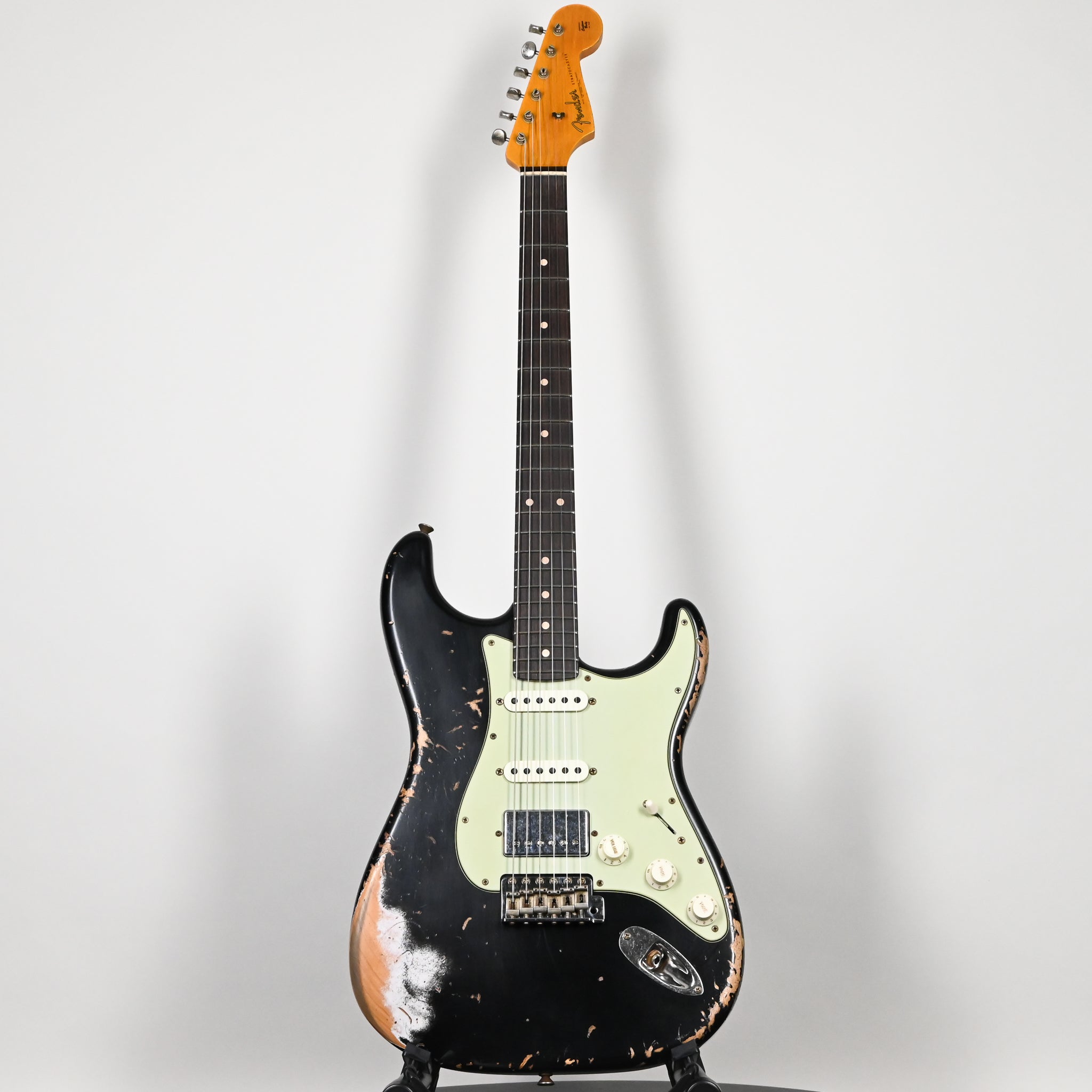 Fender Custom Shop '62 Stratocaster HSS w/ Alder Body, Heavy Relic- Black 2026 (R147865)