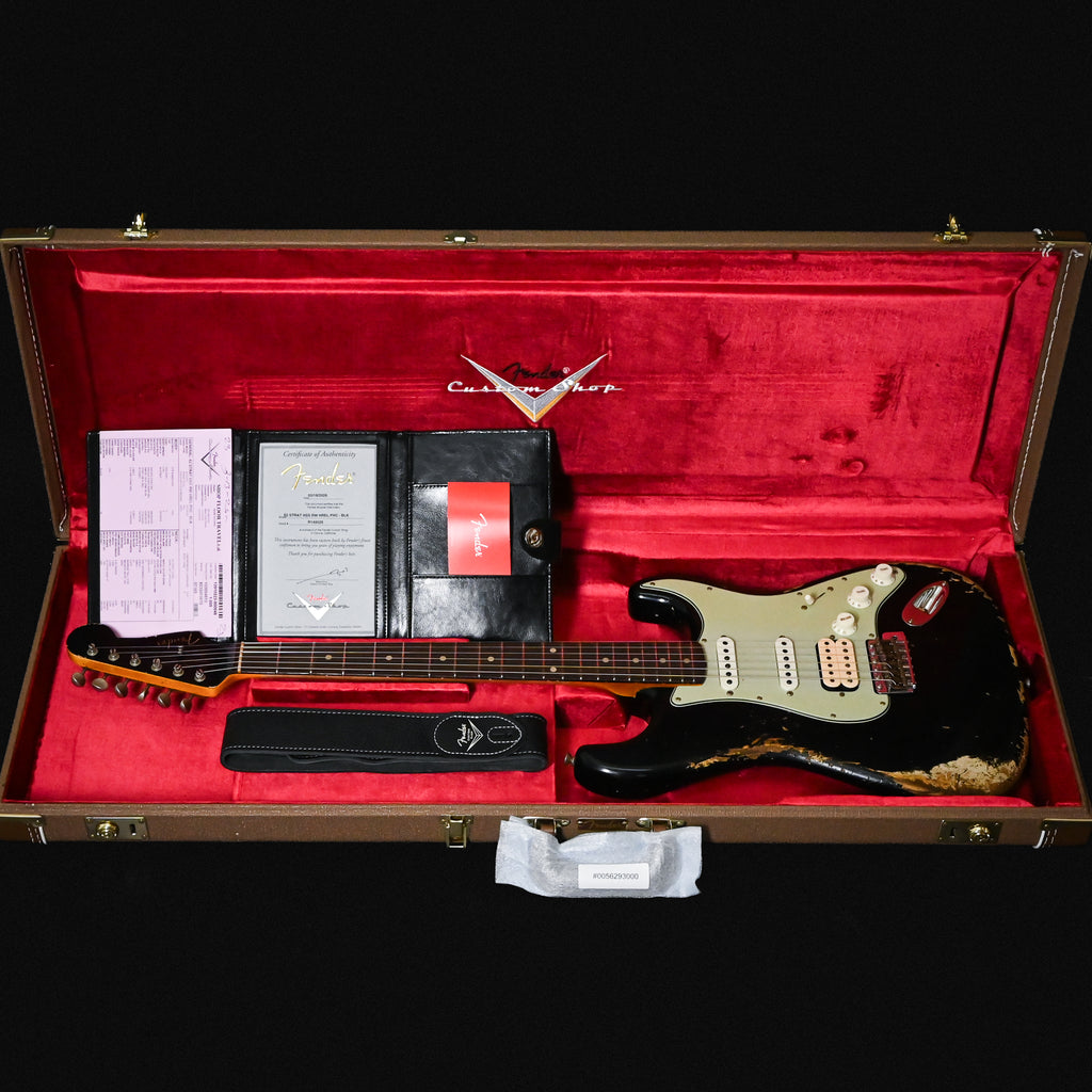 Fender Custom Shop '62 Stratocaster HSS w/ Painted Headcap, Heavy Relic- Black 2026 (R149026)