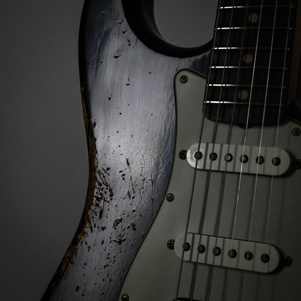 Fender Custom Shop '62 Stratocaster HSS w/ Painted Headcap, Heavy Relic- Black 2026 (R149026)