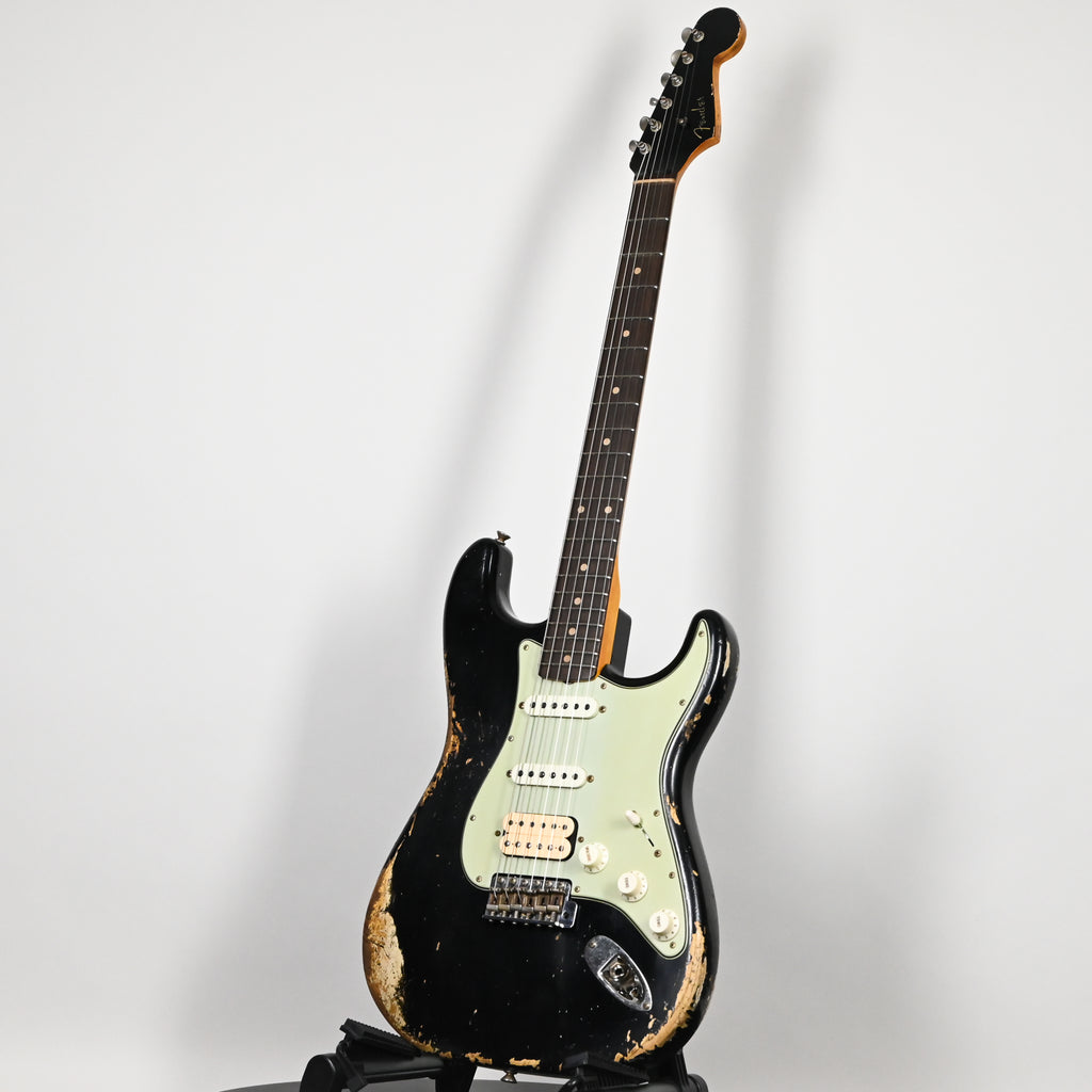 Fender Custom Shop '62 Stratocaster HSS w/ Painted Headcap, Heavy Relic- Black 2026 (R149026)