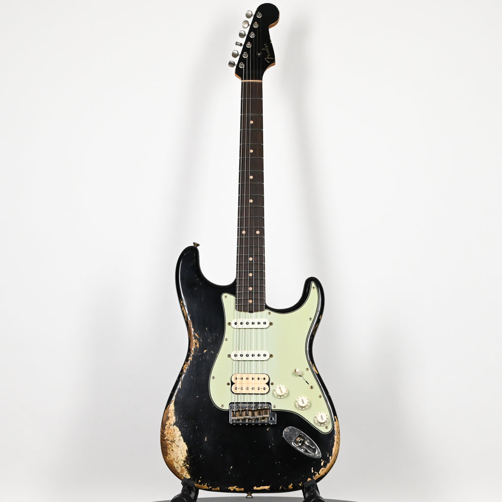 Fender Custom Shop '62 Stratocaster HSS w/ Painted Headcap, Heavy Relic- Black 2026 (R149026)