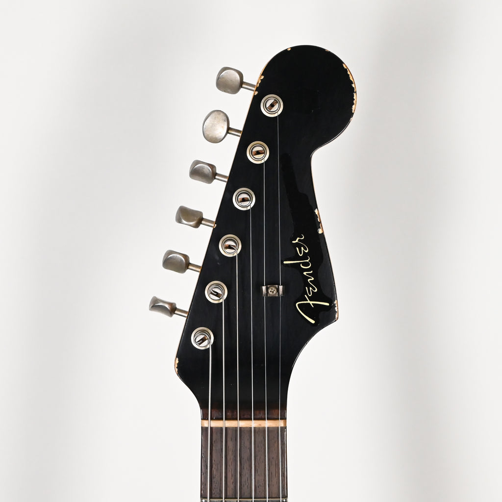 Fender Custom Shop '62 Stratocaster HSS w/ Painted Headcap, Heavy Relic- Black 2026 (R149026)