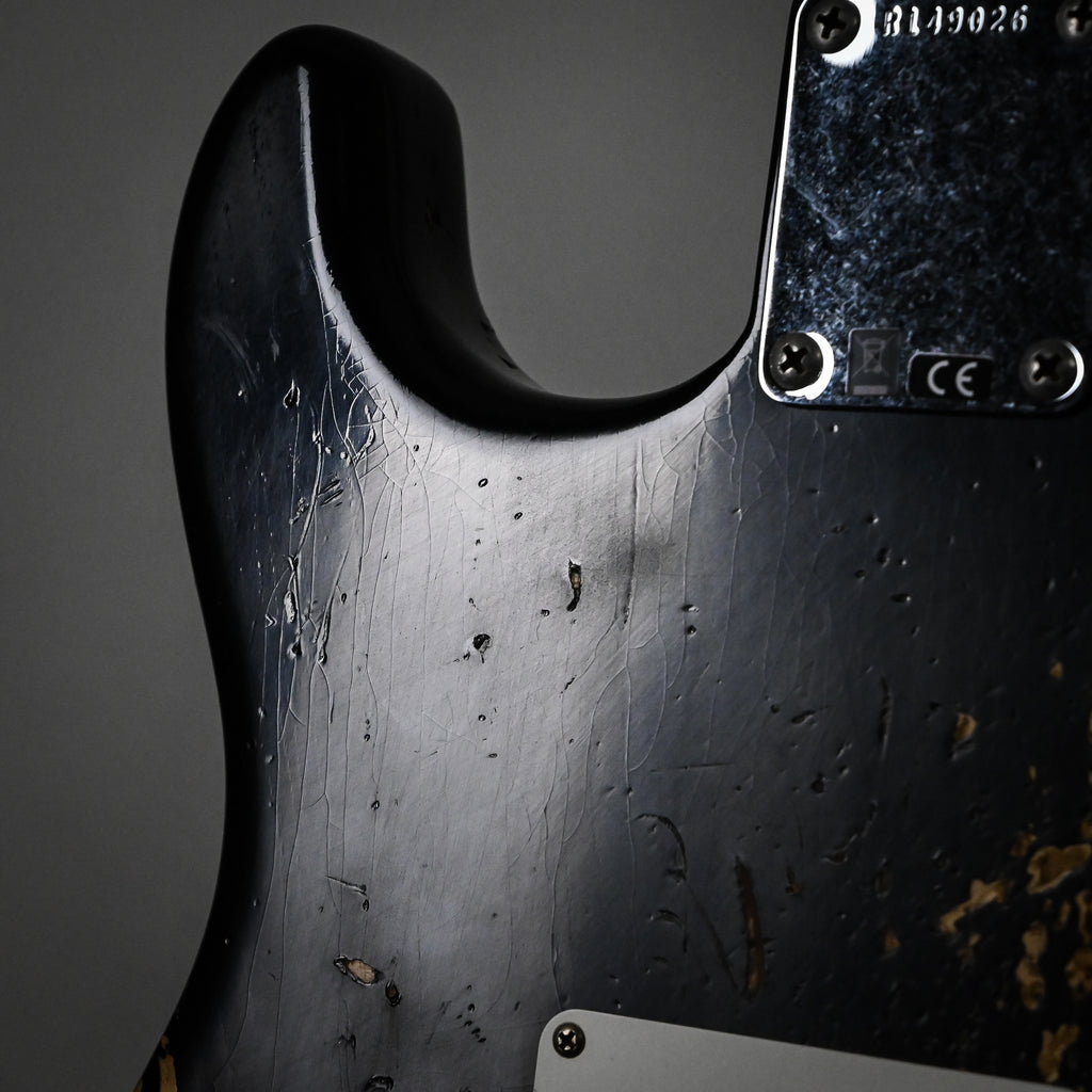 Fender Custom Shop '62 Stratocaster HSS w/ Painted Headcap, Heavy Relic- Black 2026 (R149026)