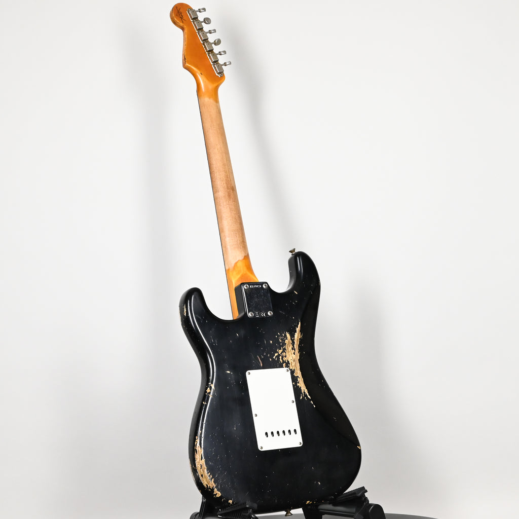 Fender Custom Shop '62 Stratocaster HSS w/ Painted Headcap, Heavy Relic- Black 2026 (R149026)