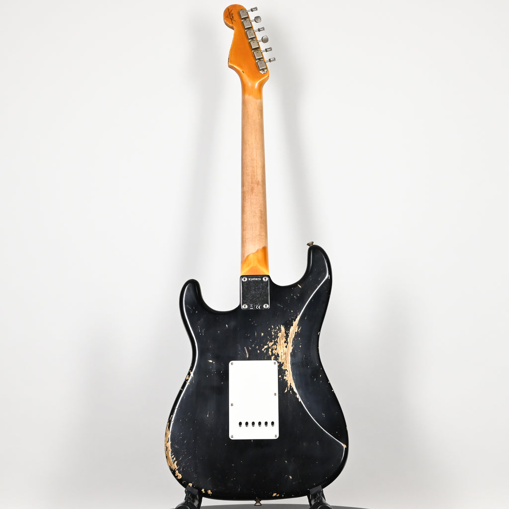 Fender Custom Shop '62 Stratocaster HSS w/ Painted Headcap, Heavy Relic- Black 2026 (R149026)