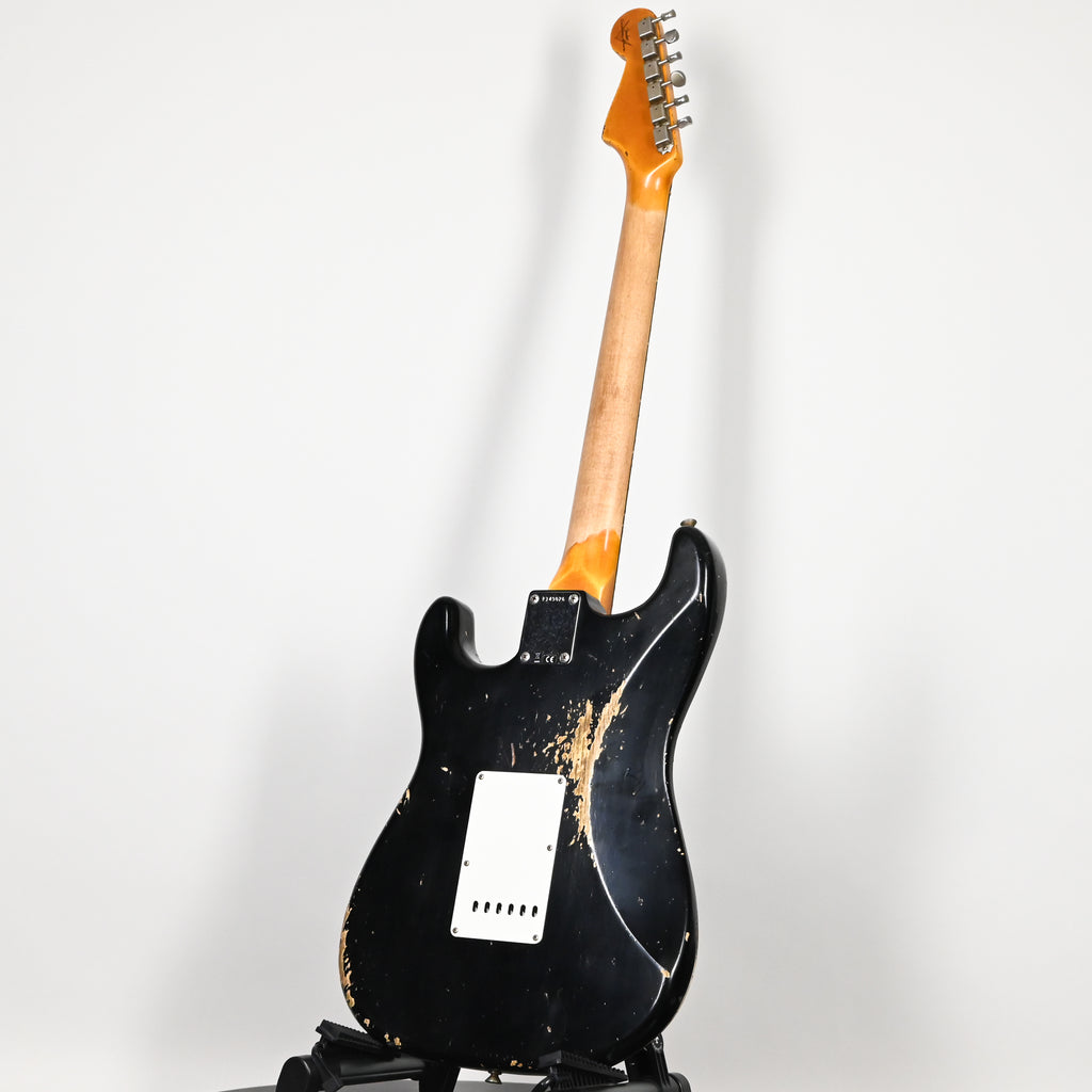 Fender Custom Shop '62 Stratocaster HSS w/ Painted Headcap, Heavy Relic- Black 2026 (R149026)
