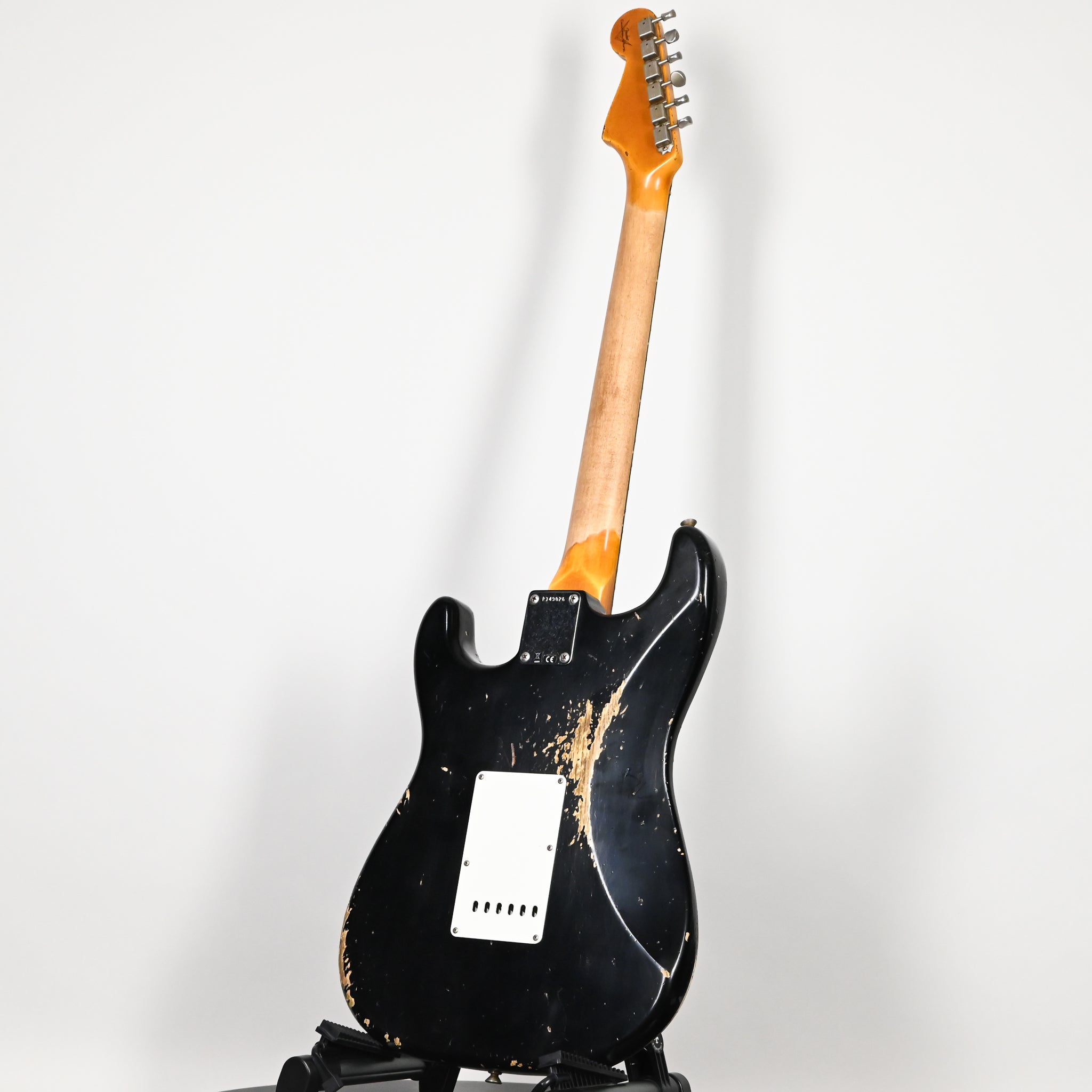 Fender Custom Shop '62 Stratocaster HSS w/ Painted Headcap, Heavy Relic- Black 2026 (R149026)