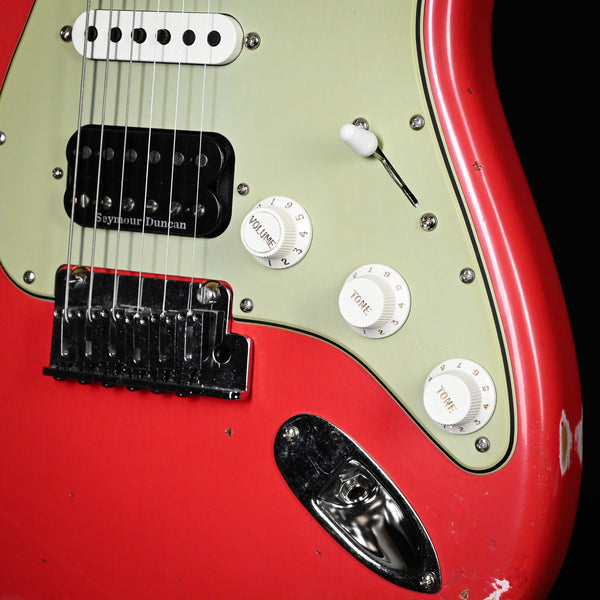 Fender Custom Shop Deluxe Stratocaster w/ Seymour Duncan SH4B Humbucker, Relic/ Closet Classic Hardware- Aged Fiesta Red 2025 (R146818)