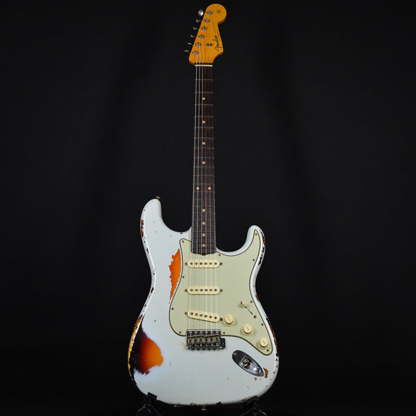 Fender Masterbuilt Todd Krause 1962 Stratocaster Heavy Relic Sonic Blue / Sunburst Brazilian Rosewood 2023 (CZ574619)