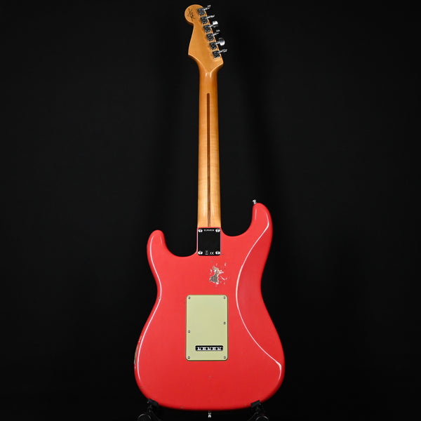 Fender Custom Shop Deluxe Stratocaster w/ Seymour Duncan SH4B Humbucker, Relic/ Closet Classic Hardware- Aged Fiesta Red 2025 (R146818)