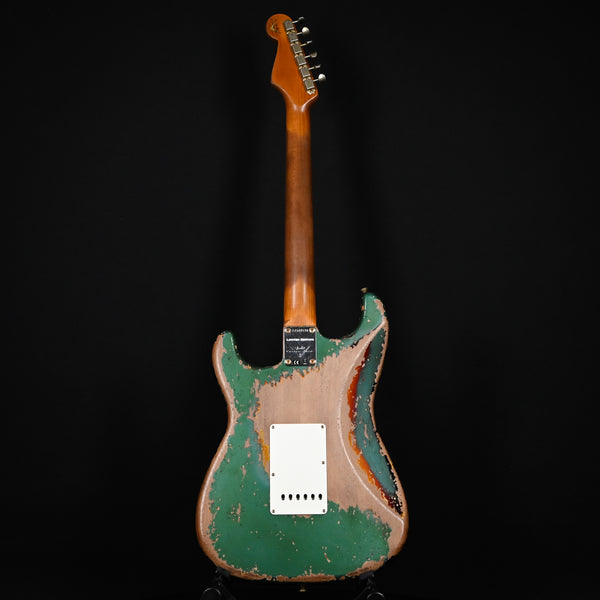 Fender Custom Shop Limited Edition Roasted 1961 Strat Super Heavy Relic- Aged Sherwood Green/ 3-Tone Sunburst (CZ580638)