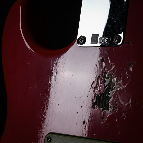 Fender Custom Shop Deluxe Stratocaster w/ Seymour Duncan SH4B Humbucker, Relic/ Closet Classic Hardware- Aged Fiesta Red 2025 (R146818)