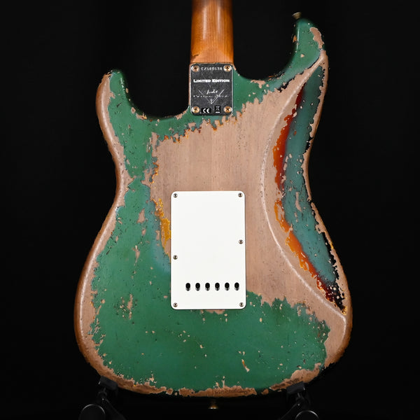 Fender Custom Shop Limited Edition Roasted 1961 Strat Super Heavy Relic- Aged Sherwood Green/ 3-Tone Sunburst (CZ580638)