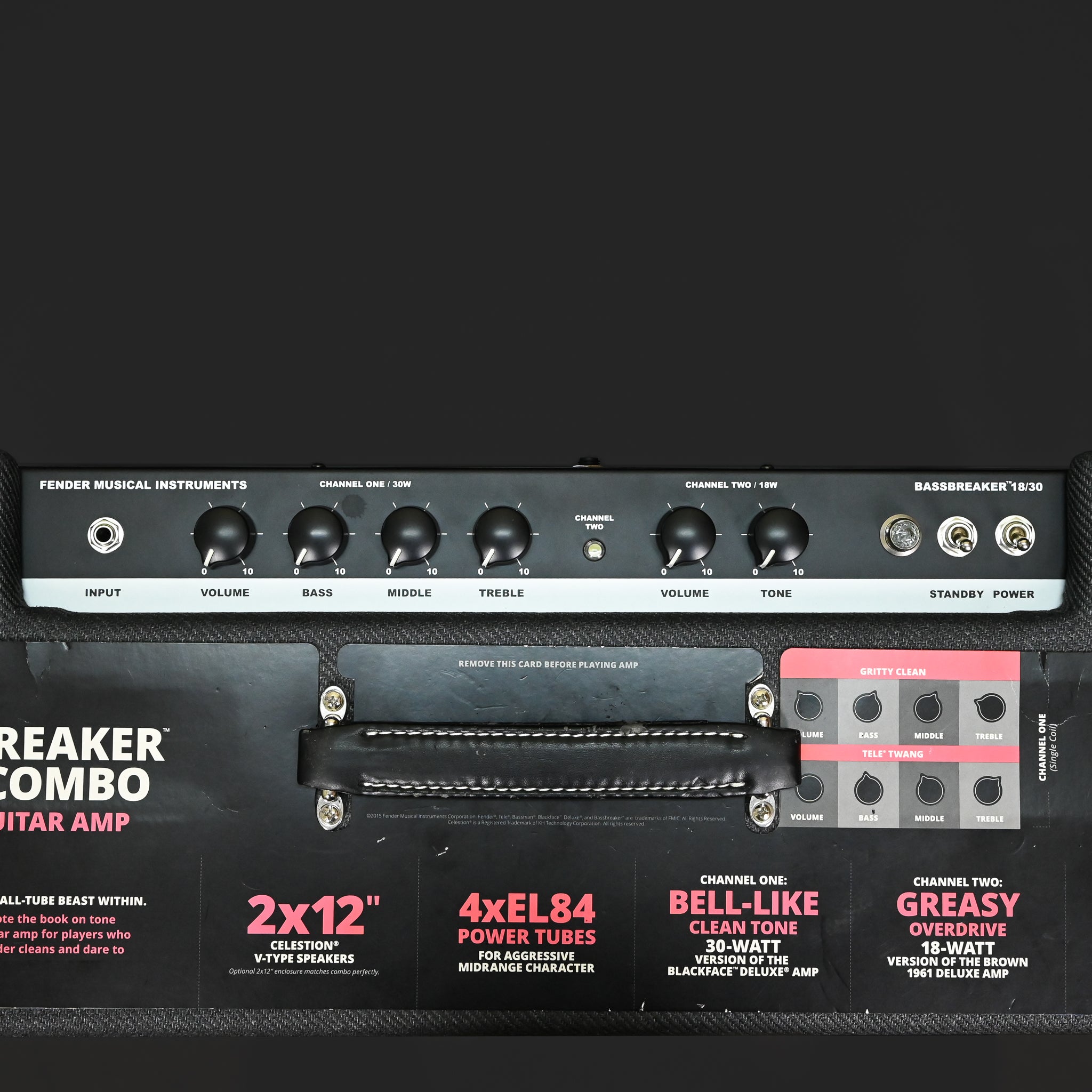 Fender Bassbreaker 18/30 2-Channel 30-Watt 2x12" Guitar Combo - Gray Tweed (M1652333) Used-Mint